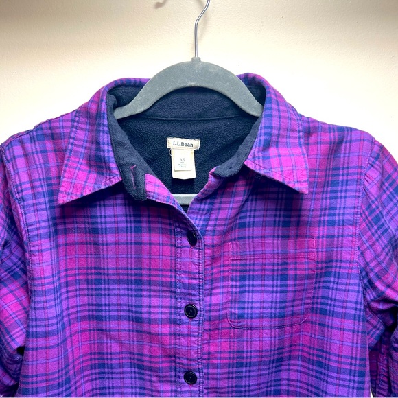 L.L.Bean Fleece Lined Flannel Shirt - Picture 4 of 5
